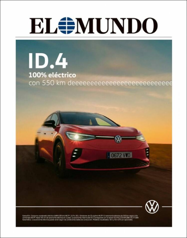 Portada de El Mundo (Espagne)