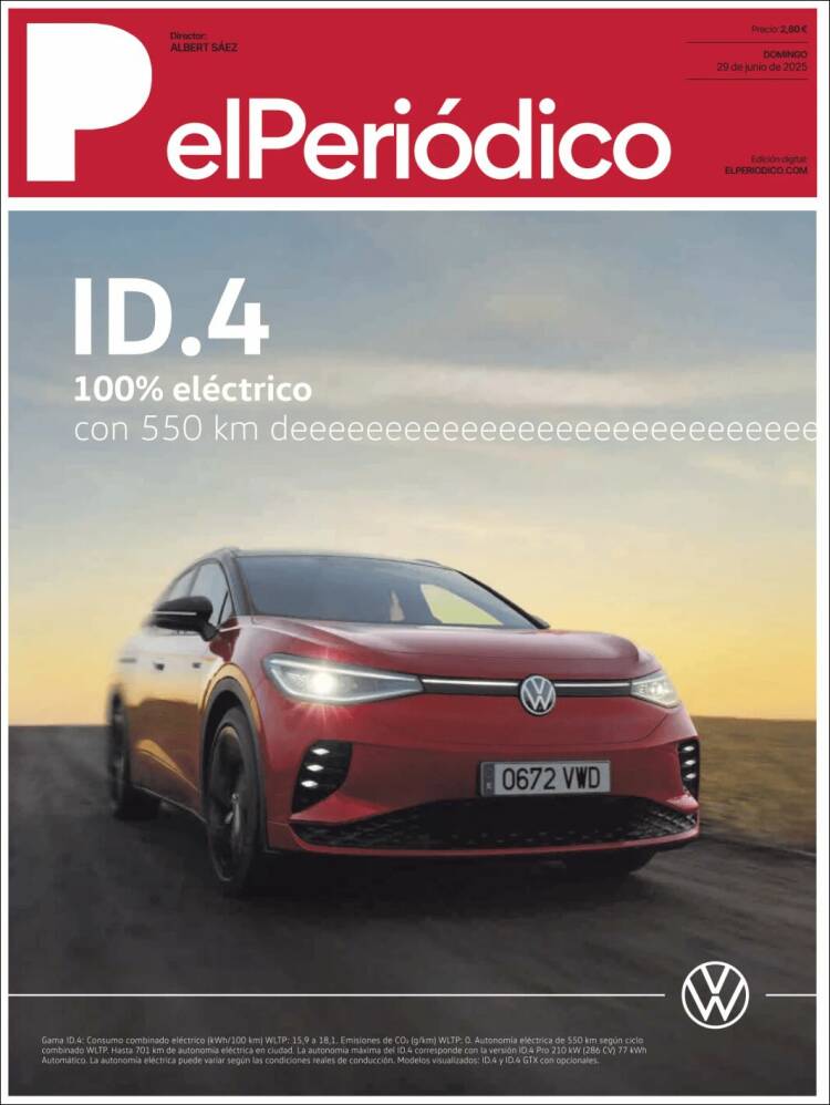 Portada de El Periódico (Espagne)