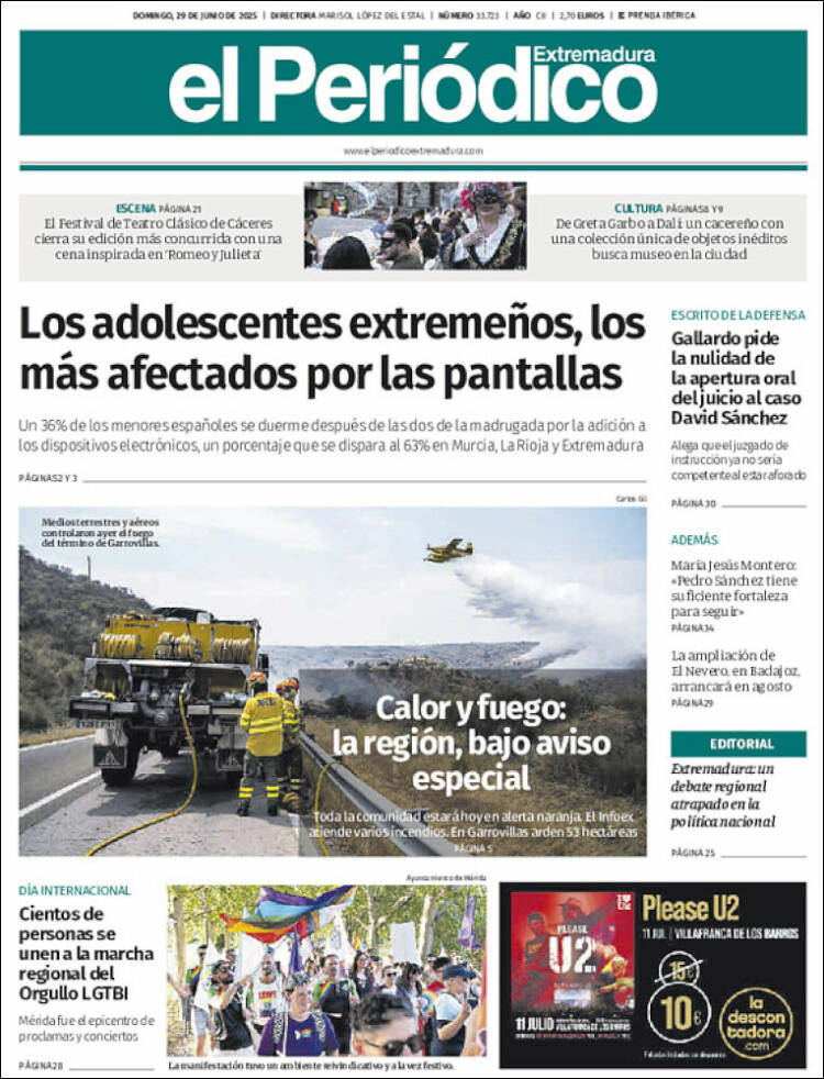 Portada de El Periódico de Extremadura (Spain)