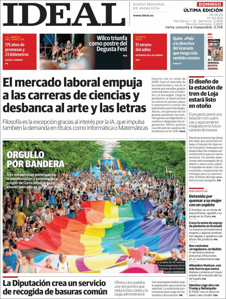Portada de Ideal (Spain)