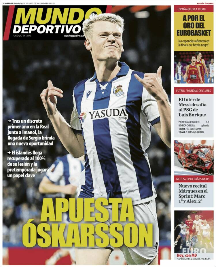 Portada de Mundo Deportivo Gipuzkoa (España)