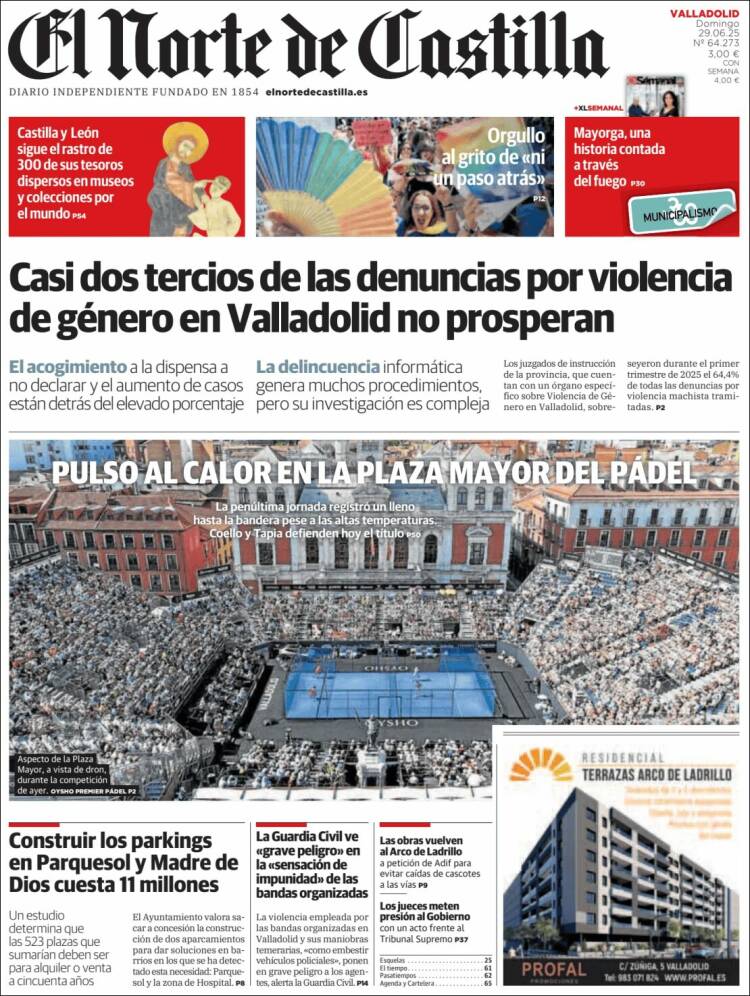 Portada de Norte de Castilla - Valladolid (España)
