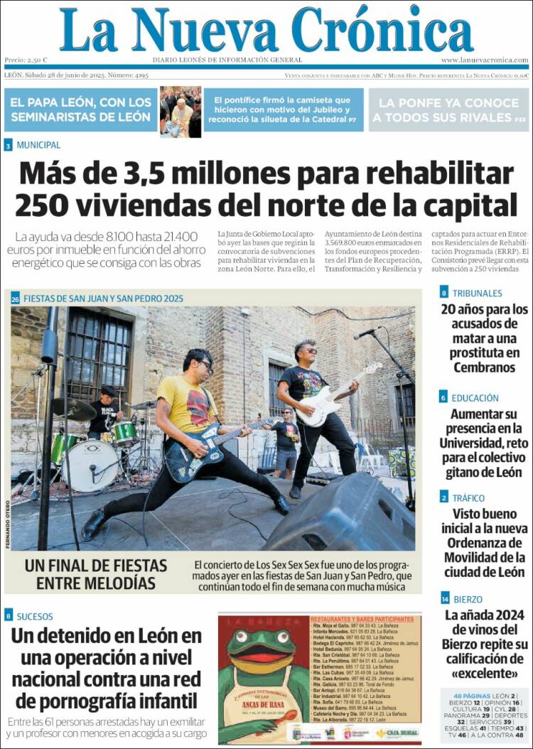 Portada de La Nueva Crónica (España)