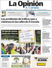 Portada de La Opinión de A Coruña (Espagne)