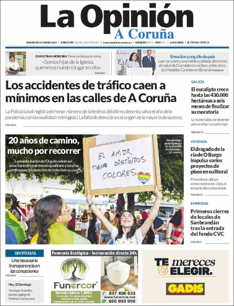 Portada de La Opinión de A Coruña (Spain)
