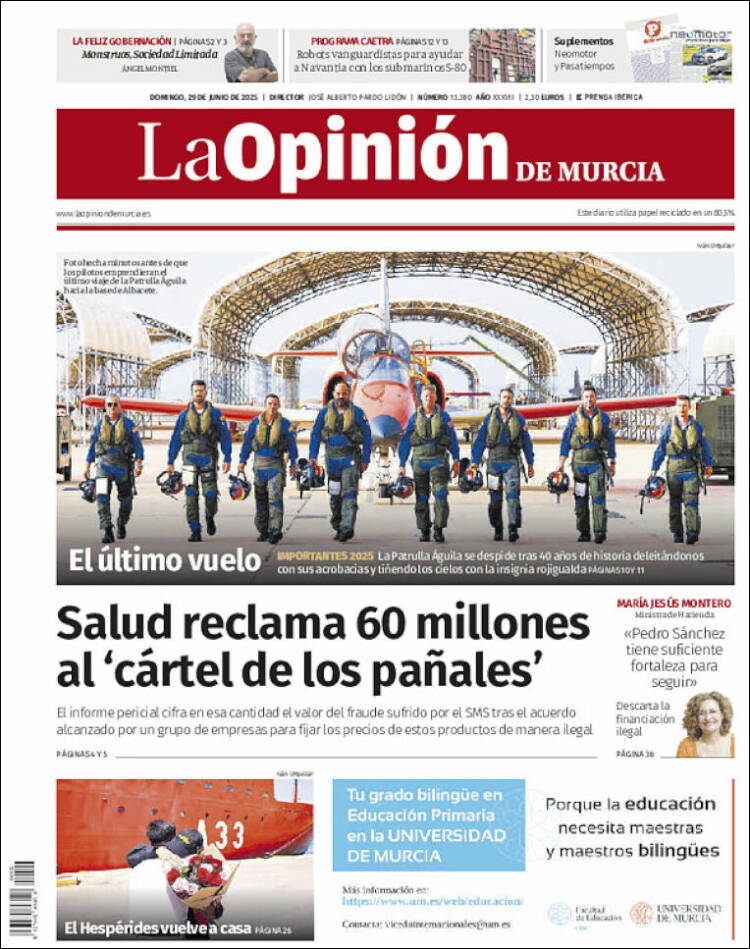 Portada de La Opinión de Murcia (Spain)