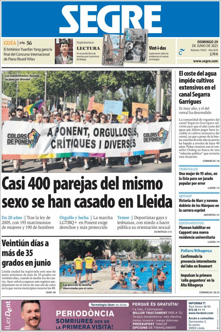 Portada de Segre  (España)