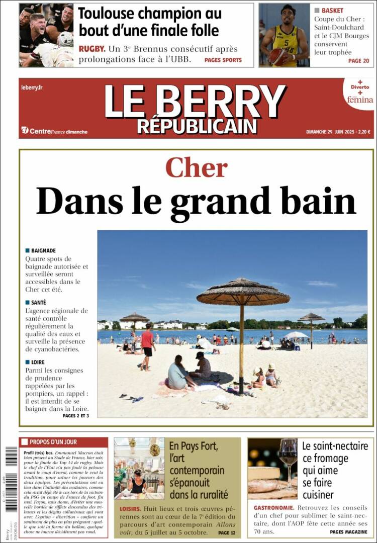 Portada de Berry Republicain (Francia)