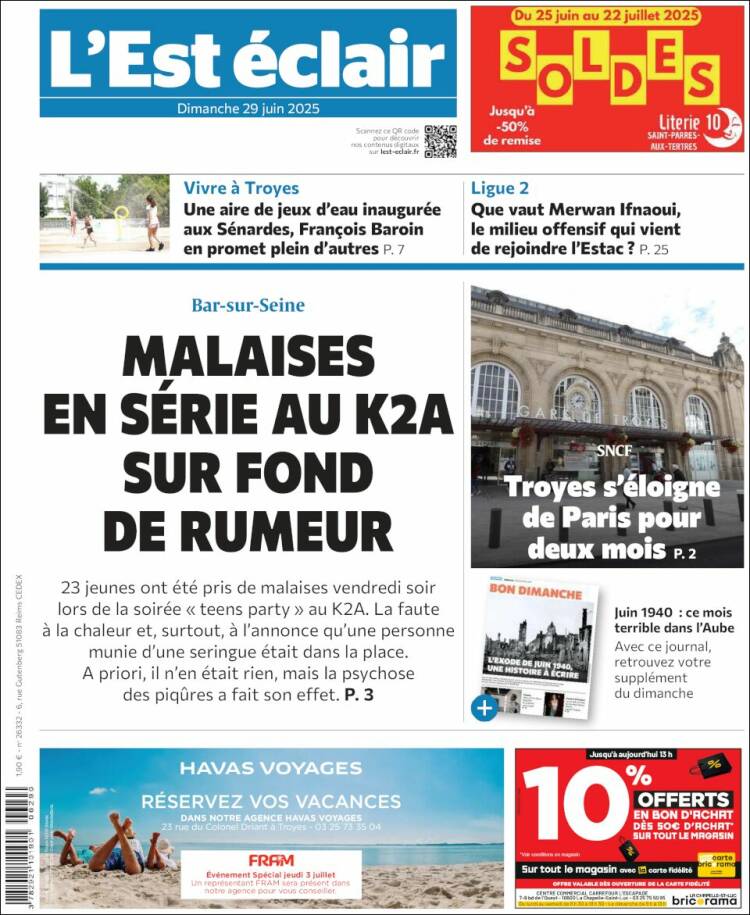 Portada de L'Est Eclair (France)