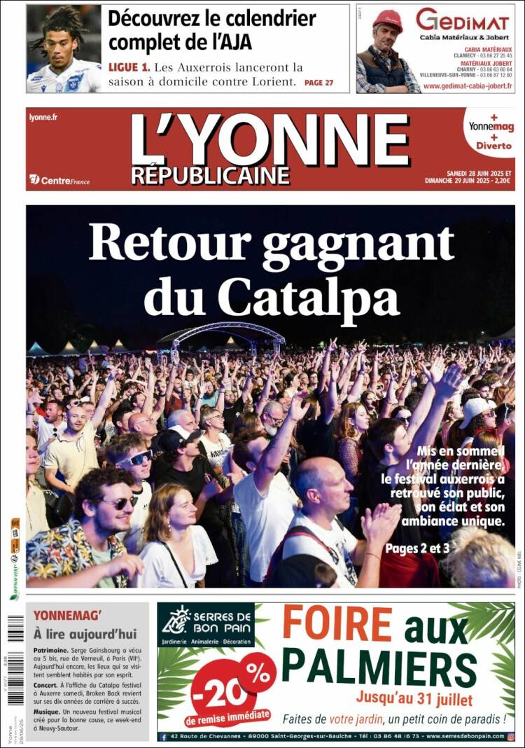 Portada de L'Yonne-Républicaine (France)
