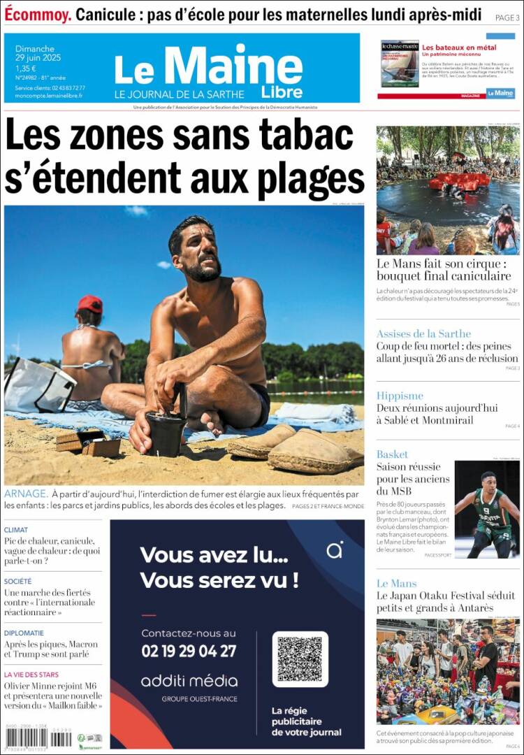 Portada de Le Maine Libre (Francia)