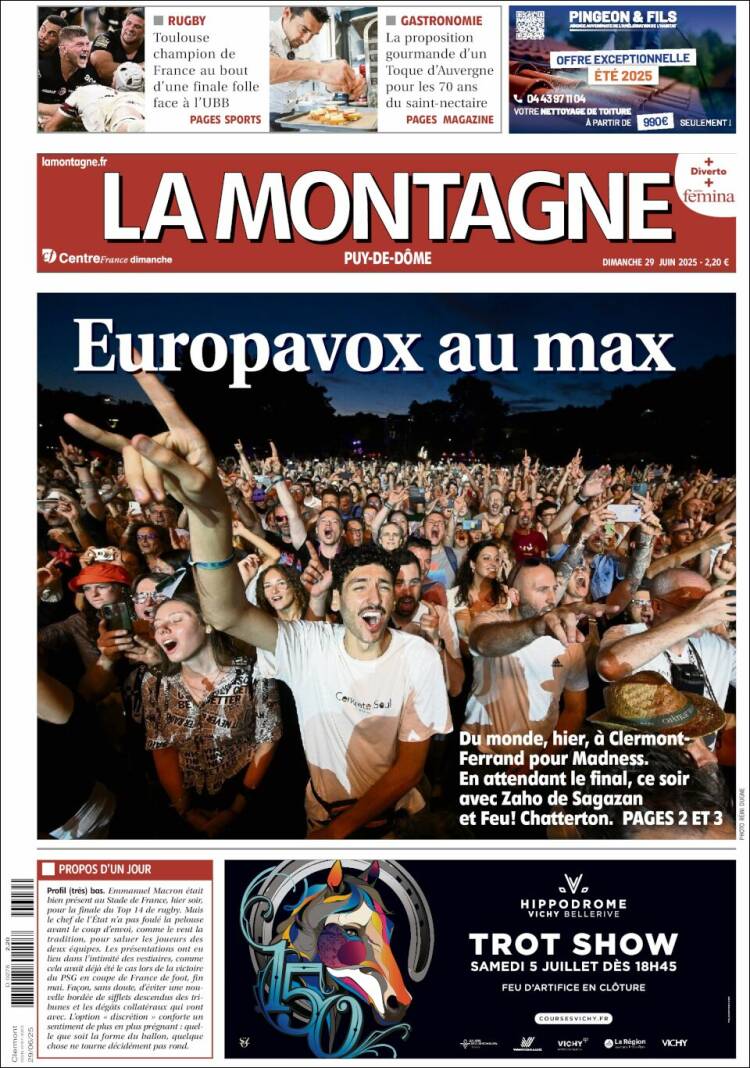 Portada de La Montagne (Francia)