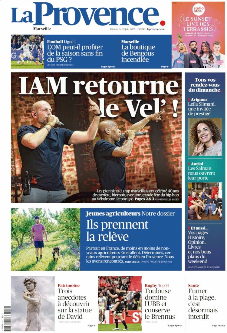 Portada de La Provence (Francia)