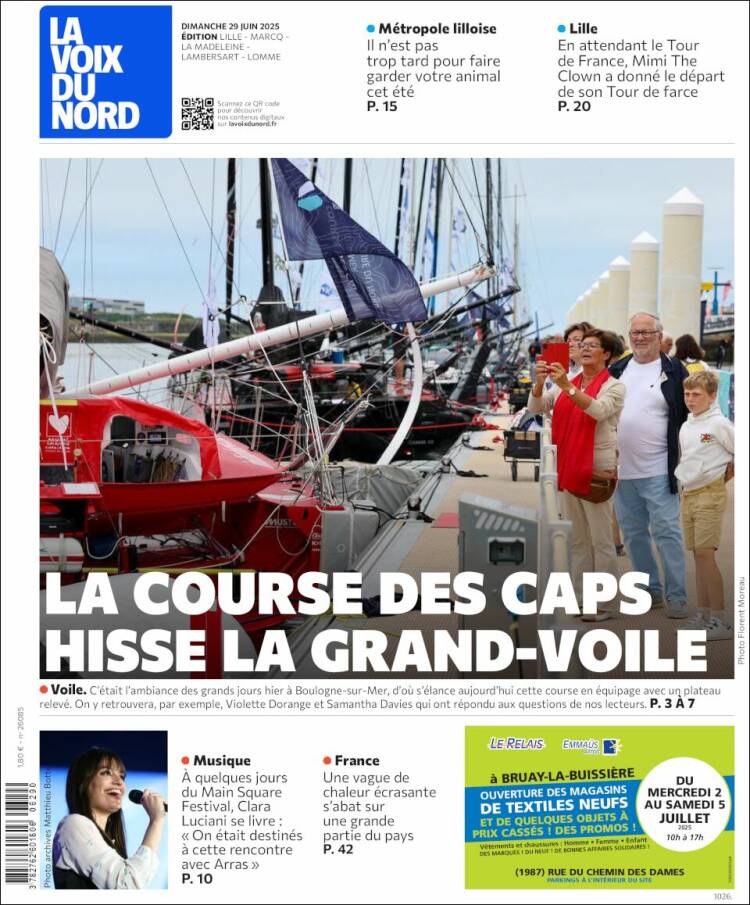 Portada de La Voix du Nord (France)