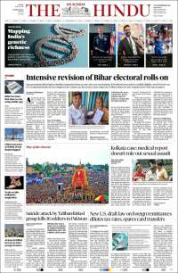 Portada de The Hindu (India)