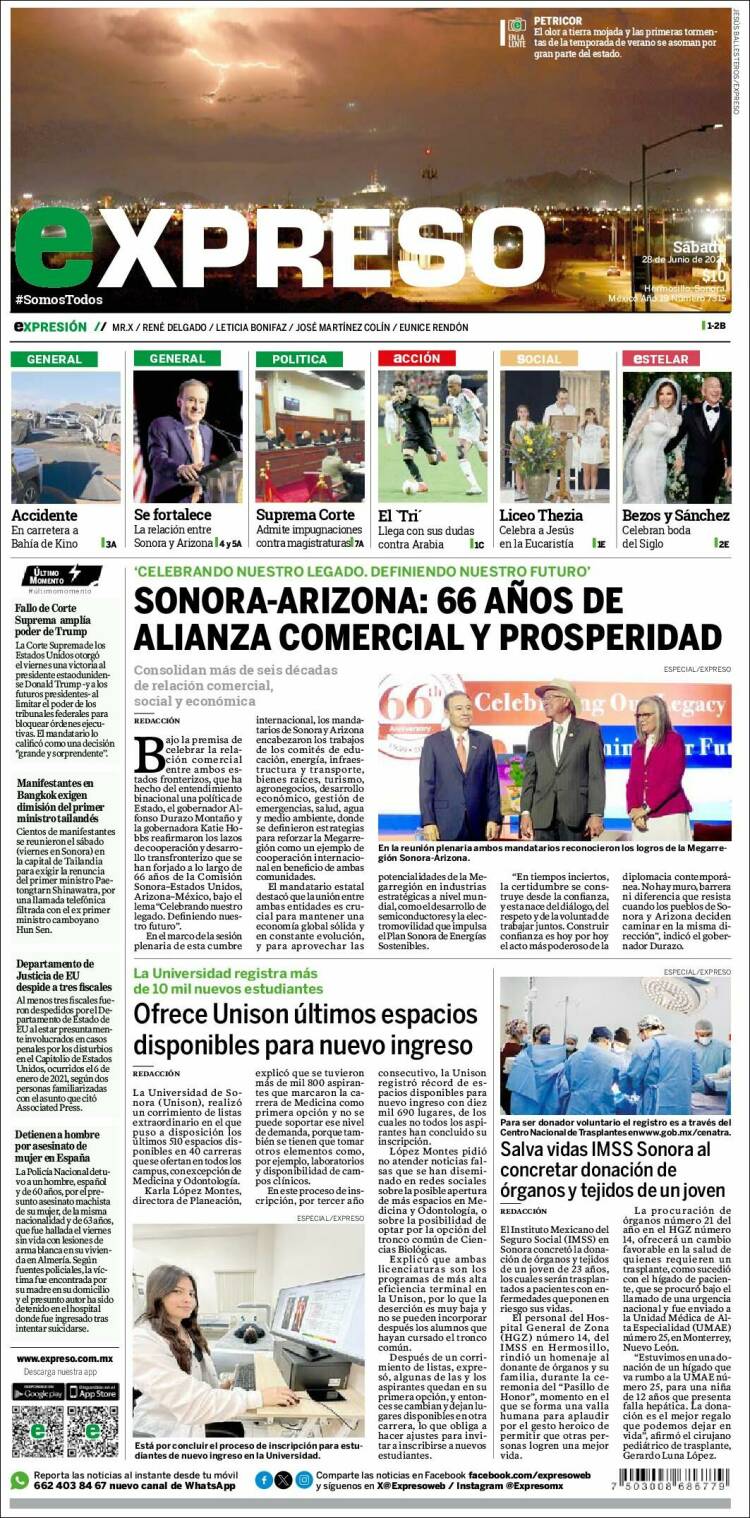 Portada de Expreso (México)
