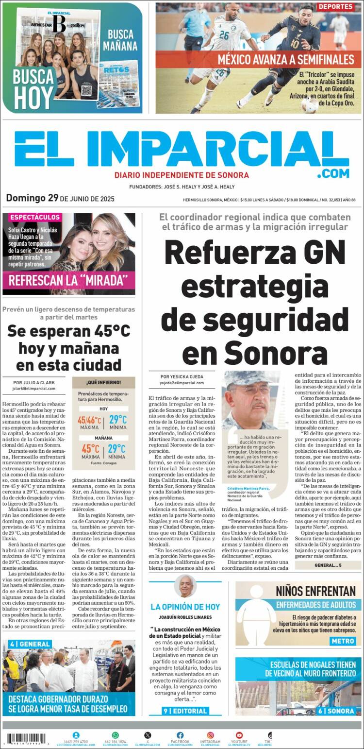 Portada de El Imparcial (México)