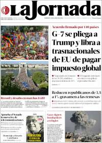 Portada de La Jornada (México)