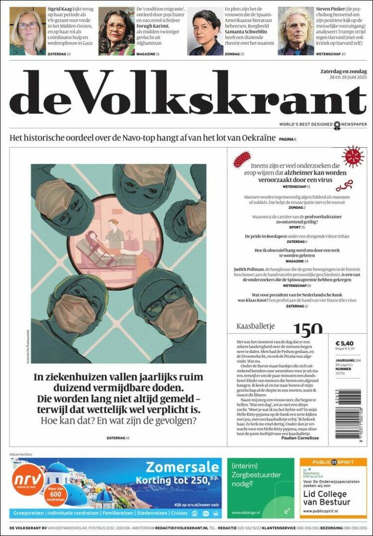 Portada de De Volkskrant (Netherlands)