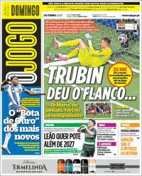 Portada de O Jogo (Portugal)