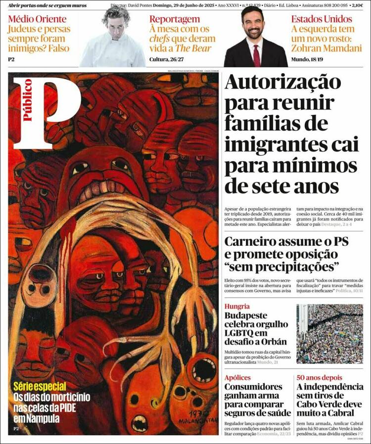 Portada de Público (Portugal)