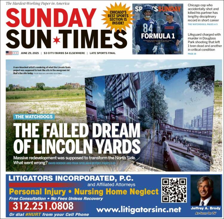Portada de Chicago Sun-Times (USA)