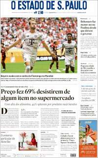Portada de O Estado de São Paulo (Brasil)