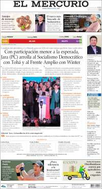 Portada de El Mercurio (Chile)