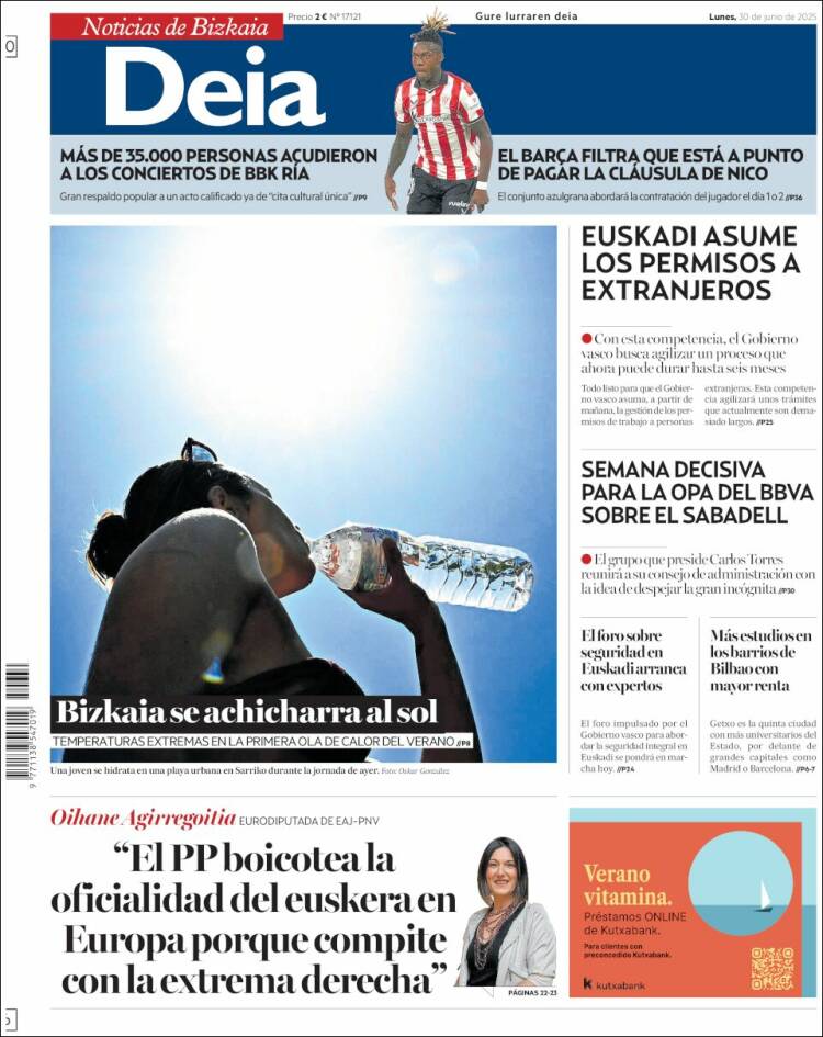 Portada de Deia (España)