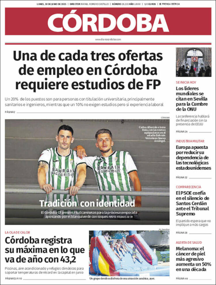 Portada de Diario de Córdoba (España)