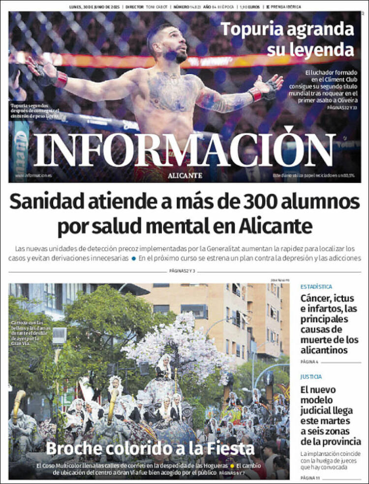 Portada de Diario Información (Spain)