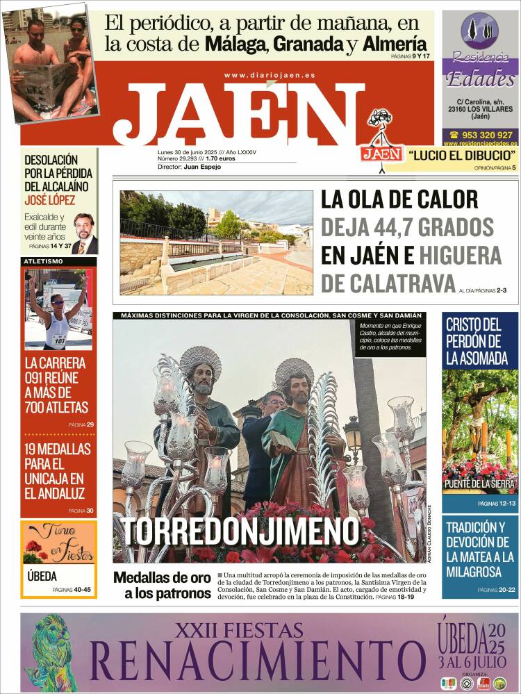 Portada de Diario Jaén (España)