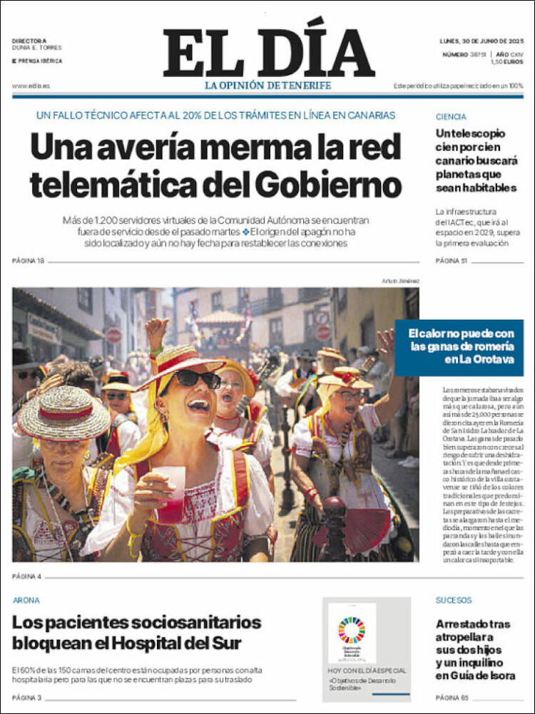 Portada de El Día (Spain)
