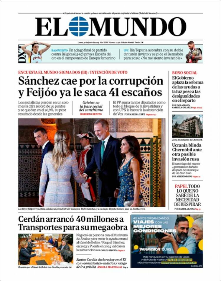Portada de El Mundo (España)