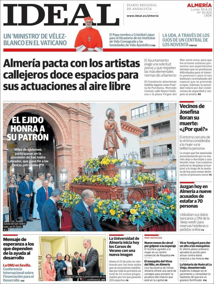 Portada de Ideal Almeria (España)