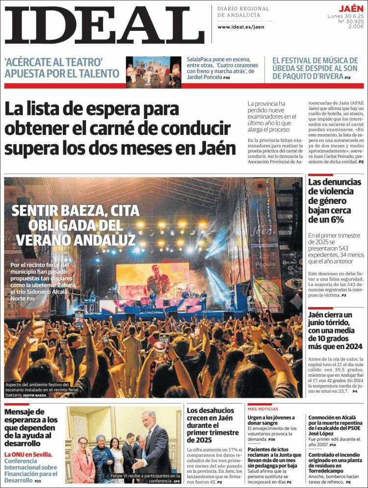 Portada de El Ideal de Jaén (España)