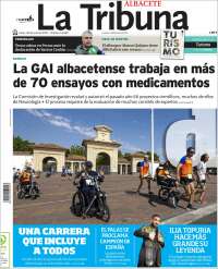 Portada de La Tribuna de Albacete (Espagne)