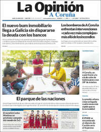 Portada de La Opinión de A Coruña (España)