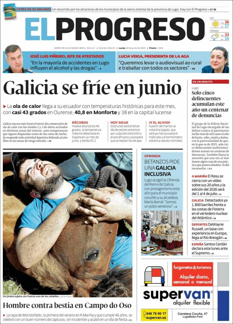 Portada de El Progreso (España)