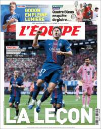 Portada de L'Equipe (Francia)