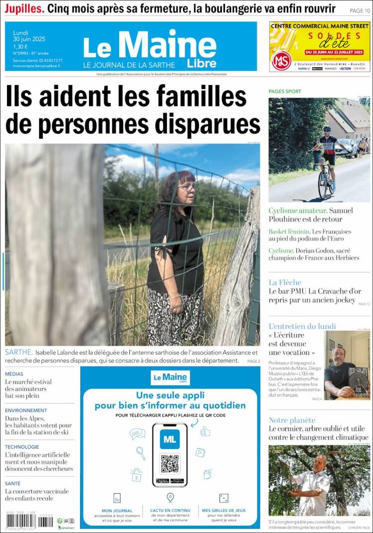 Portada de Le Maine Libre (Francia)