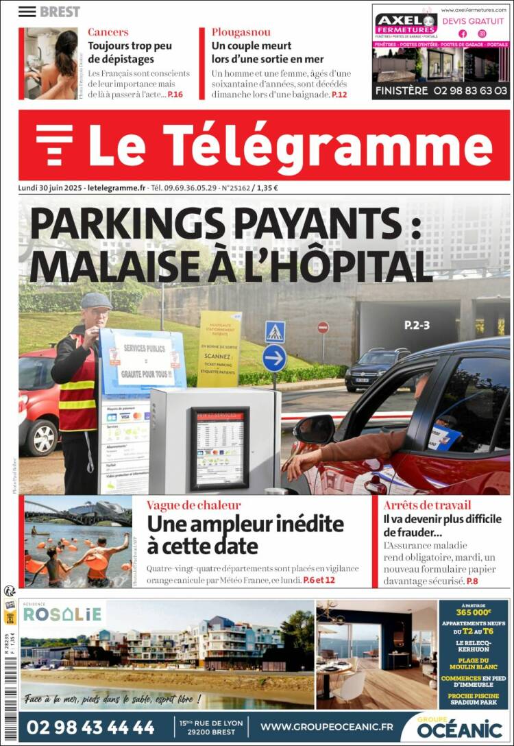 Portada de Télégramme (France)