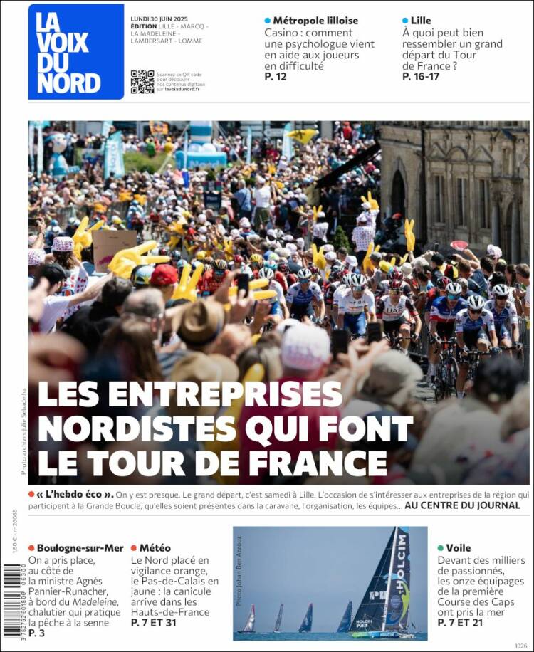 Portada de La Voix du Nord (France)