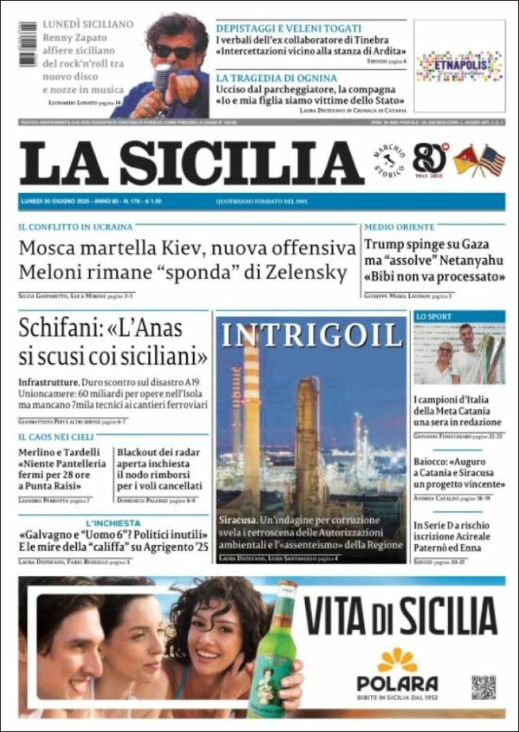 Portada de La Sicilia (Italie)