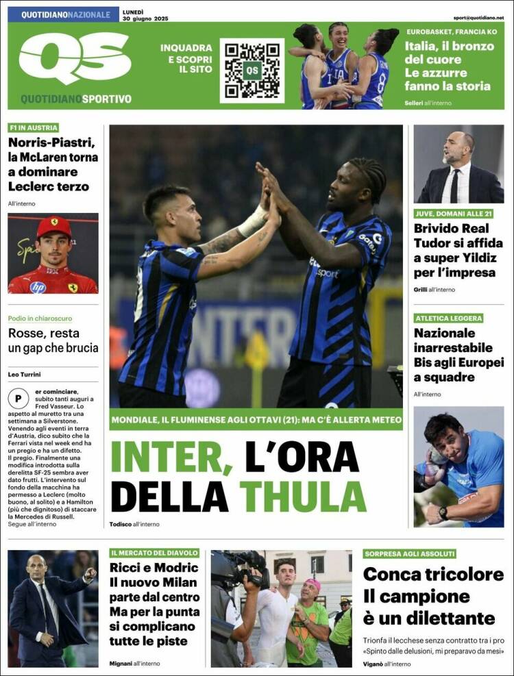 Portada de Quotidiano Sportivo (Italia)