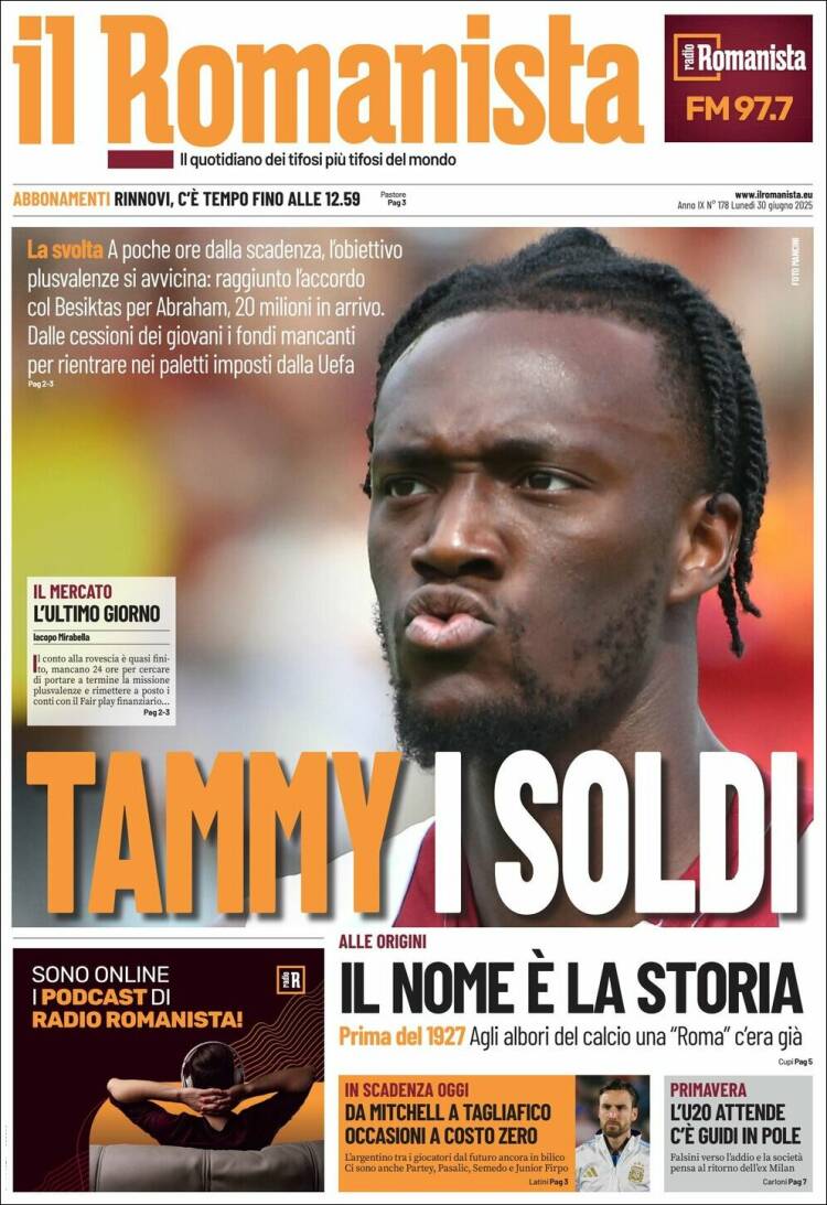 Portada de Romanista (Italia)