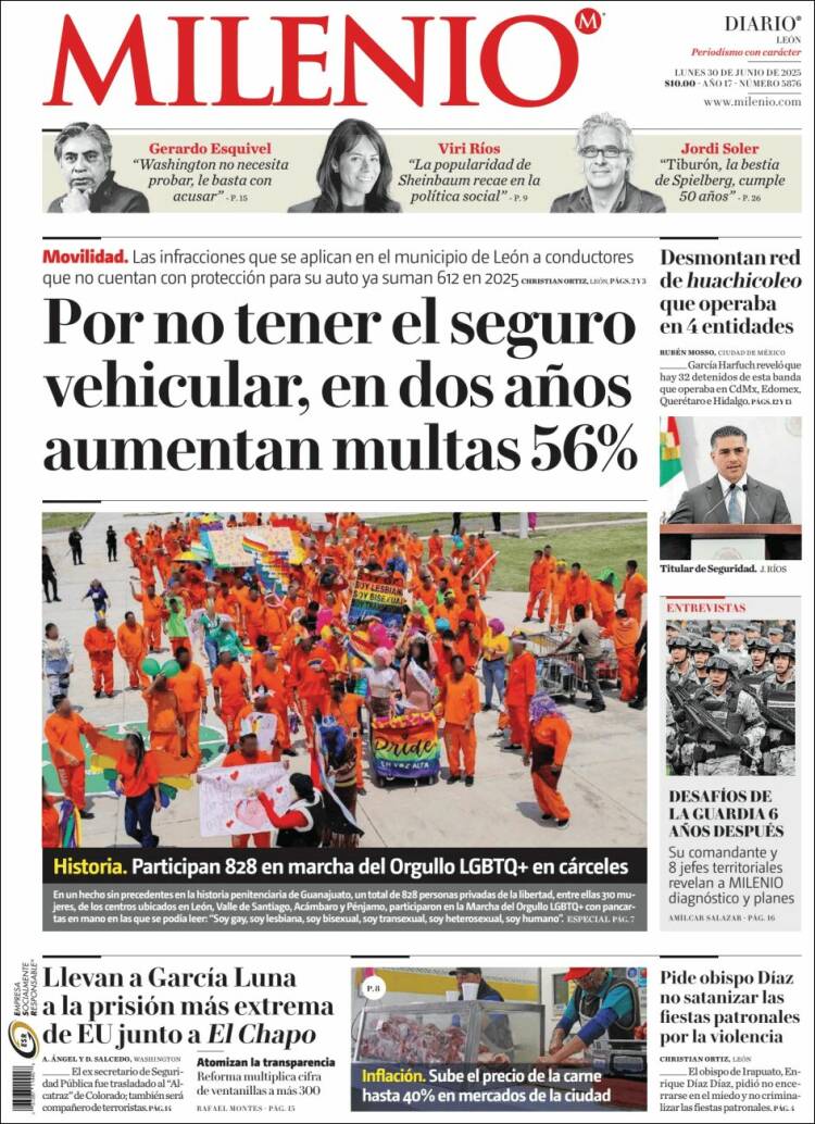 Portada de Milenio de León (Mexico)