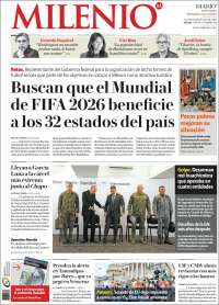 Portada de Milenio de Monterrey (México)