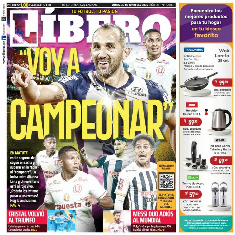Portada de Líbero (Perú)