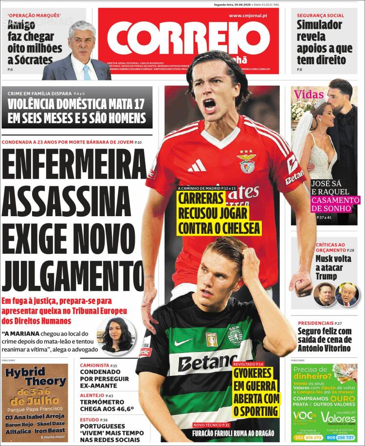 Portada de Correio da Manhã (Portugal)